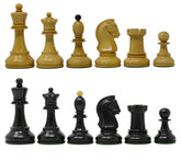 Dubrovnik 1950 Vintage 3.75" Reproduction Chess Setin Ebony & Natural Boxwood